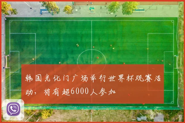 韩国光化门广场举行世界杯观赛活动，将有超6000人参加